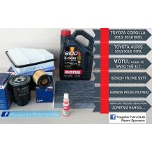 Toyota Auris 2013-2018 1.4 Dizel Motul Partüküllü 5W30 - Bosch Set