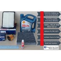 Toyota Corolla- Auris  2010-2018 1.33 - 1.6 Shell Helix 5W30 Yağ - Bosch Set