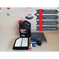 Honda Civic 2007-2011 FD6 Motul 10w40 Yağ 4LT - İthal Bakım Seti